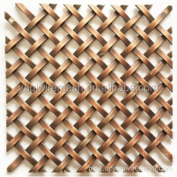 3mm Copper Stainless Steel Crimped Woven wire mesh